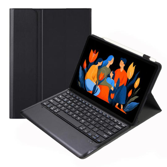 For Lenovo Xiaoxin Pad 12.1 2025 AM33 TPU Ultra-thin Detachable Bluetooth Keyboard Leather Case(Black)