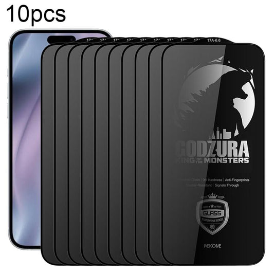 For iPhone Air WK WTP-125 10pcs 6D Curved Ultra-Fine Edge Privacy Full-Screen Tempered Glass Film(Transparent) - iPhone Air Tempered Glass by WK | Online Shopping UK | buy2fix