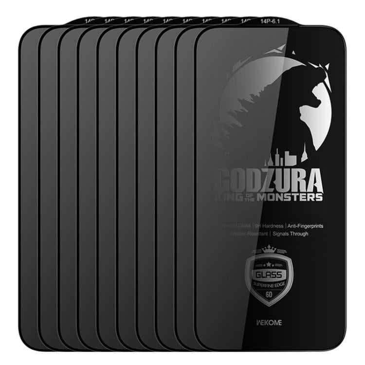 For iPhone 14 Pro WK WTP-125 10pcs 6D Curved Ultra-Fine Edge Privacy Full-Screen Tempered Glass Film(Transparent) - iPhone 14 Pro Tempered Glass by WK | Online Shopping UK | buy2fix
