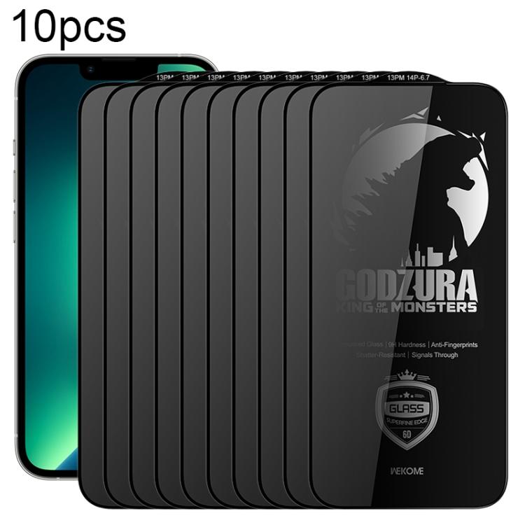 For iPhone 13 Pro Max / 14 Plus WK WTP-125 10pcs 6D Curved Ultra-Fine Edge Privacy Full-Screen Tempered Glass Film(Transparent) - iPhone 14 Plus Tempered Glass by WK | Online Shopping UK | buy2fix
