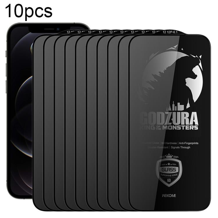For iPhone 12 / 12 Pro WK WTP-125 10pcs 6D Curved Ultra-Fine Edge Privacy Full-Screen Tempered Glass Film(Transparent) - iPhone 12 / 12 Pro Tempered Glass by WK | Online Shopping UK | buy2fix