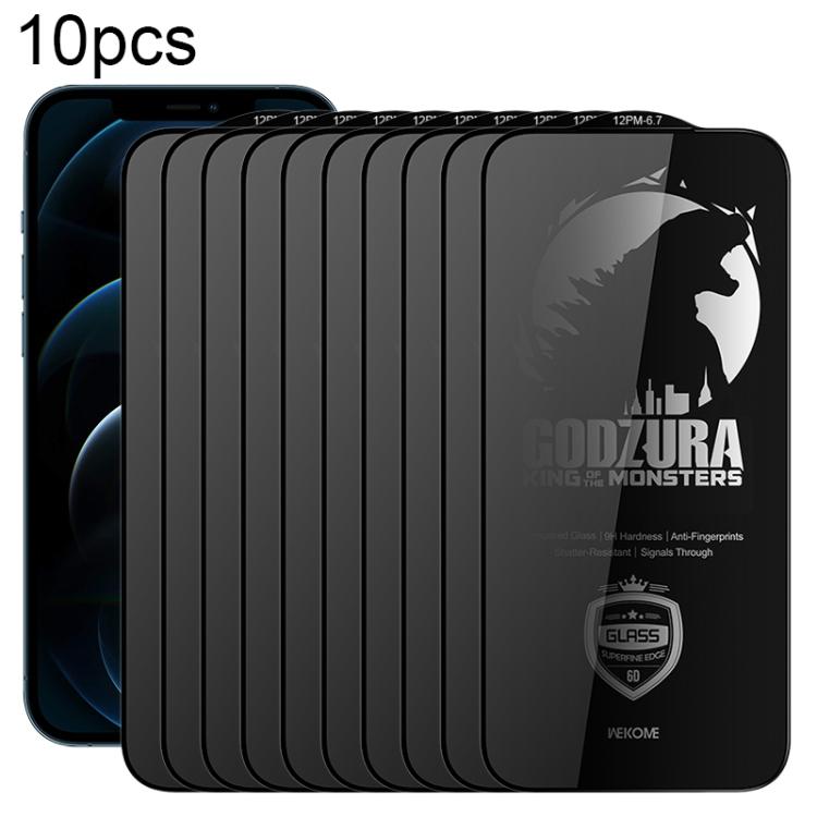 For iPhone 12 Pro Max WK WTP-125 10pcs 6D Curved Ultra-Fine Edge Privacy Full-Screen Tempered Glass Film(Transparent) - iPhone 12 Pro Max Tempered Glass by WK | Online Shopping UK | buy2fix