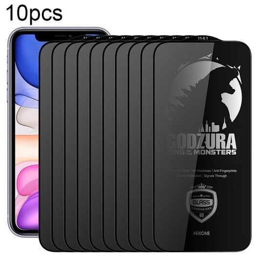 For iPhone 11 WK WTP-125 10pcs 6D Curved Ultra-Fine Edge Privacy Full-Screen Tempered Glass Film(Transparent) - iPhone 11 Tempered Glass by WK | Online Shopping UK | buy2fix