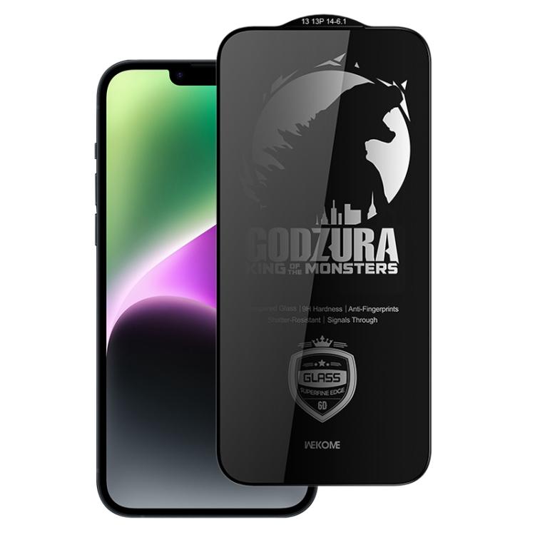 For iPhone 14 / 13 / 13 Pro WK WTP-123 6D Curved Ultra-Fine Edge Privacy Full-Screen Tempered Glass Film(Transparent) - iPhone 14 Tempered Glass by WK | Online Shopping UK | buy2fix