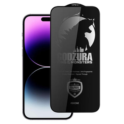 For iPhone 14 Pro Max WK WTP-123 6D Curved Ultra-Fine Edge Privacy Full-Screen Tempered Glass Film(Transparent) - iPhone 14 Pro Max Tempered Glass by WK | Online Shopping UK | buy2fix
