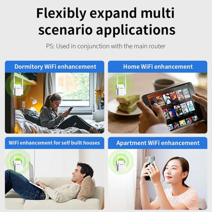 COMFAST CF-WR301S V3 300Mbps Wireless Repeater Router WiFi Signal Amplifier, Plug:AU Plug(White) - Broadband Amplifiers by COMFAST | Online Shopping UK | buy2fix