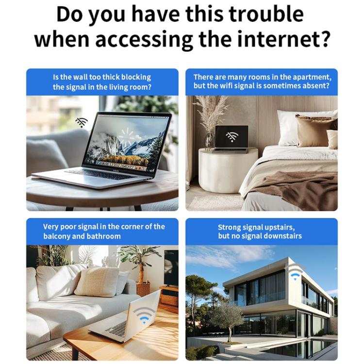 COMFAST CF-WR301S V3 300Mbps Wireless Repeater Router WiFi Signal Amplifier, Plug:AU Plug(White) - Broadband Amplifiers by COMFAST | Online Shopping UK | buy2fix