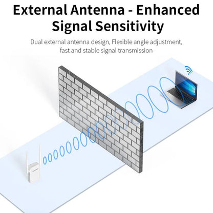 COMFAST CF-WR301S V3 300Mbps Wireless Repeater Router WiFi Signal Amplifier, Plug:US Plug(White) - Broadband Amplifiers by COMFAST | Online Shopping UK | buy2fix