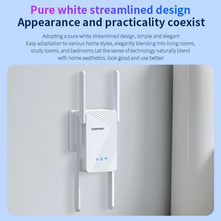 COMFAST CF-WR773BE 3570Mbps WiFi7 Signal Extender Dual Band Gigabit Wireless Repeater, Plug:EU Plug(White) - Broadband Amplifiers by COMFAST | Online Shopping UK | buy2fix