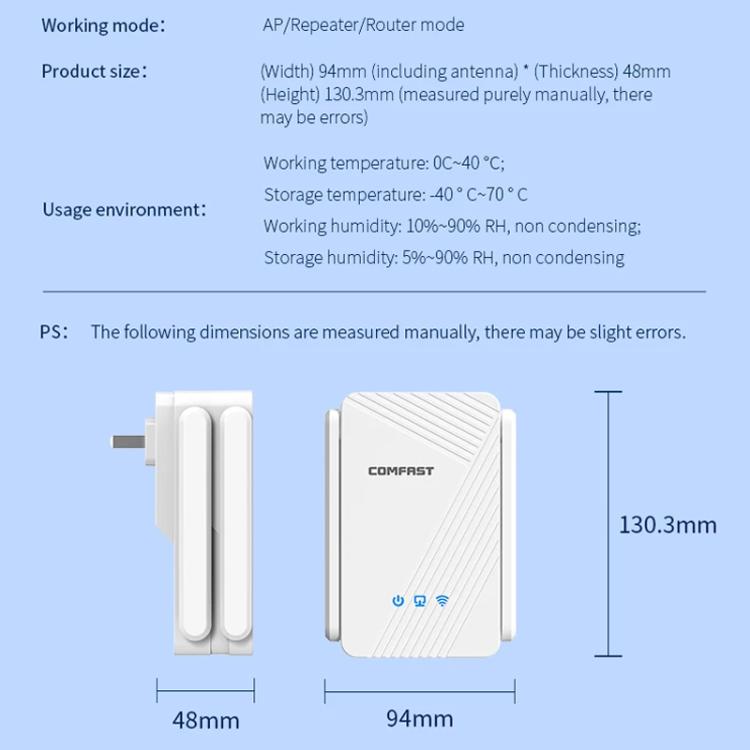 COMFAST CF-WR773BE 3570Mbps WiFi7 Signal Extender Dual Band Gigabit Wireless Repeater, Plug:US Plug(White) - Broadband Amplifiers by COMFAST | Online Shopping UK | buy2fix