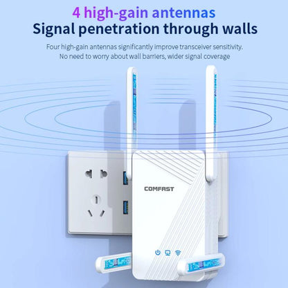 COMFAST CF-WR773BE 3570Mbps WiFi7 Signal Extender Dual Band Gigabit Wireless Repeater, Plug:US Plug(White) - Broadband Amplifiers by COMFAST | Online Shopping UK | buy2fix