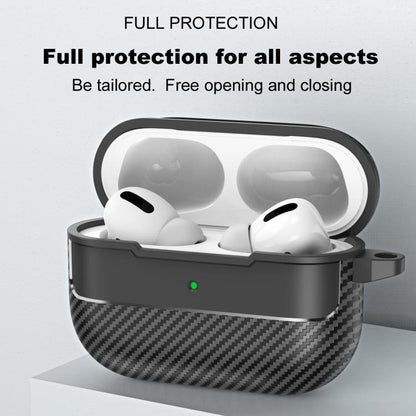 For AirPods Pro 3 Carbon Fiber Texture Bluetooth Earphone Protective Case(Grey) - For AirPods Pro 3 by buy2fix | Online Shopping UK | buy2fix