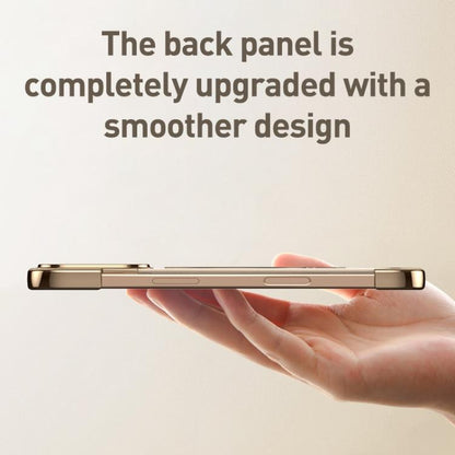 For iPhone Air Borderless MagSafe Ring Holder Plain Leather Phone Case(Black) - iPhone Air Cases by buy2fix | Online Shopping UK | buy2fix