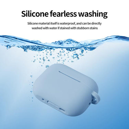 For AirPods Pro 3 2.0mm Silicone Earphone Protective Cover with Hook(Deep Purple) - For AirPods Pro 3 by buy2fix | Online Shopping UK | buy2fix