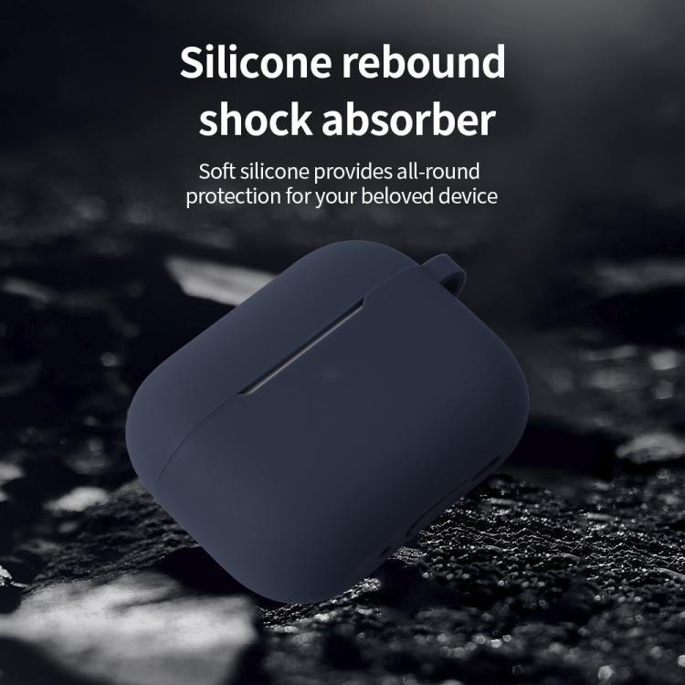 For AirPods Pro 3 2.0mm Silicone Earphone Protective Cover with Hook(Deep Purple) - For AirPods Pro 3 by buy2fix | Online Shopping UK | buy2fix