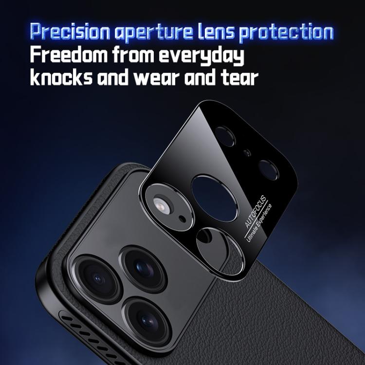 For iPhone 17 Pro Soft Armor MagSafe Cooling Plain Leather Hybrid PC Phone Case(Brown) - iPhone 17 Pro Cases by buy2fix | Online Shopping UK | buy2fix