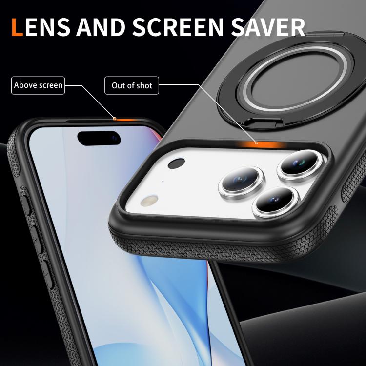 For iPhone 17 Pro Gear Holder C MagSafe Phone Case(Black) - iPhone 17 Pro Cases by buy2fix | Online Shopping UK | buy2fix