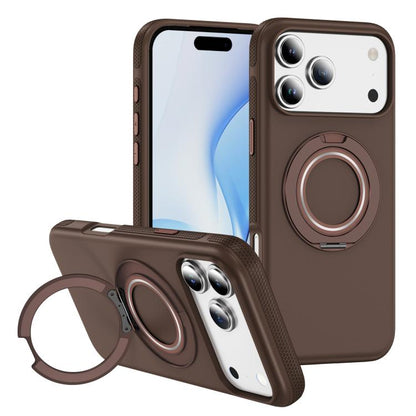 For iPhone 17 Pro Gear Holder C MagSafe Phone Case(Coffee) - iPhone 17 Pro Cases by buy2fix | Online Shopping UK | buy2fix