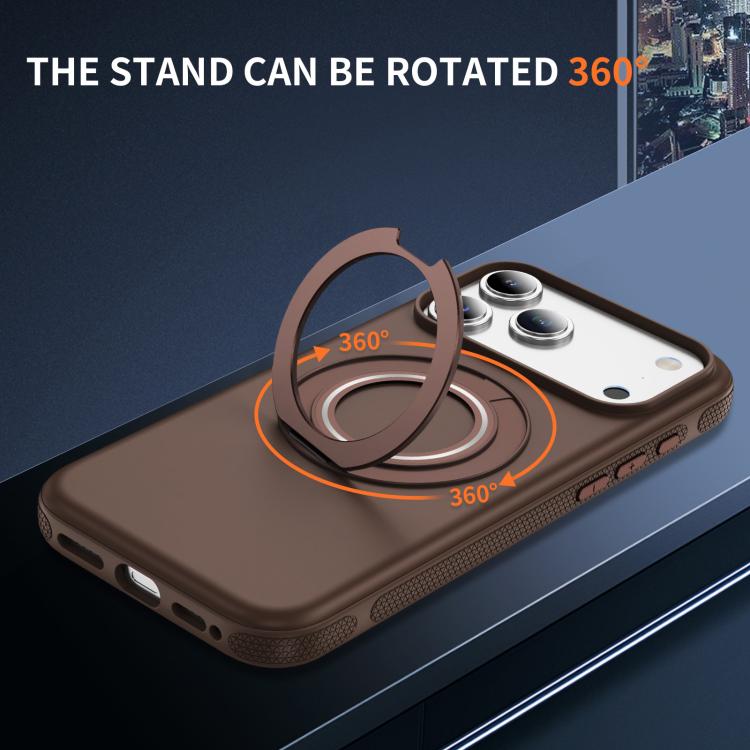 For iPhone 17 Pro Gear Holder C MagSafe Phone Case(Coffee) - iPhone 17 Pro Cases by buy2fix | Online Shopping UK | buy2fix