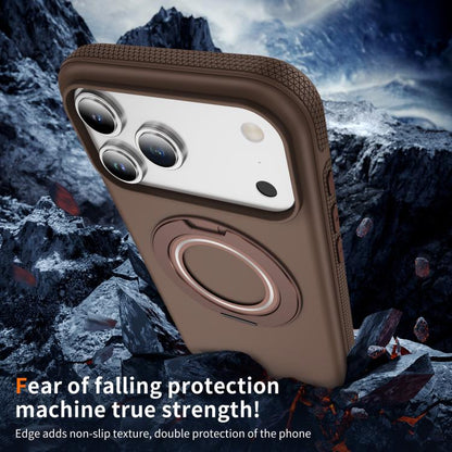 For iPhone 17 Pro Gear Holder C MagSafe Phone Case(Coffee) - iPhone 17 Pro Cases by buy2fix | Online Shopping UK | buy2fix