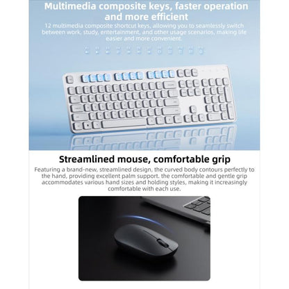 Original Xiaomi 2.4GHz Wireless Keyboard & Mouse Set 3(Grey) - Wireless Keyboard by Xiaomi | Online Shopping UK | buy2fix