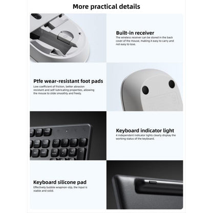 Original Xiaomi 2.4GHz Wireless Keyboard & Mouse Set 3(Grey) - Wireless Keyboard by Xiaomi | Online Shopping UK | buy2fix