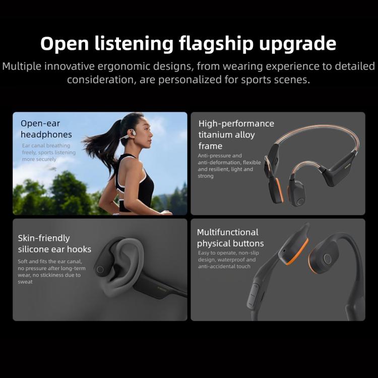 Original Xiaomi Bone Conduction Earphones Bluetooth 5.3 IP68 Waterproof(Black) - Sport Earphone by Xiaomi | Online Shopping UK | buy2fix