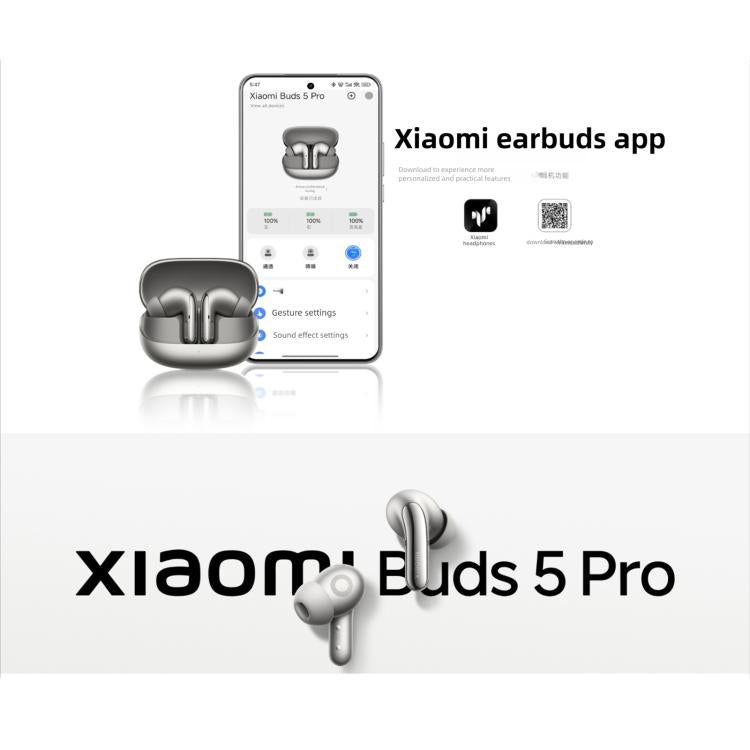 Original Xiaomi Buds 5 Pro In-Ear TWS Bluetooth Earphone(Titanium) - TWS Earphone by Xiaomi | Online Shopping UK | buy2fix