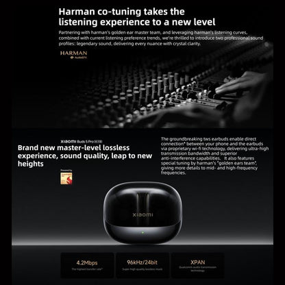 Original Xiaomi Buds 5 Pro In-Ear TWS Bluetooth Earphone(Titanium) - TWS Earphone by Xiaomi | Online Shopping UK | buy2fix