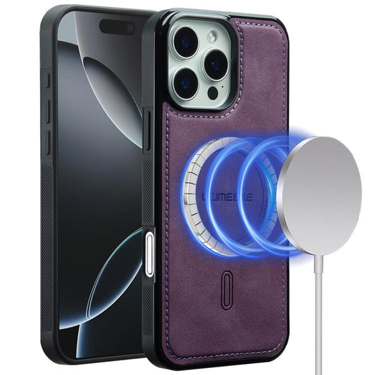 For iPhone 15 Pro LC.IMEEKE L6 Series MagSafe Magnetic Phone Case(Purple)