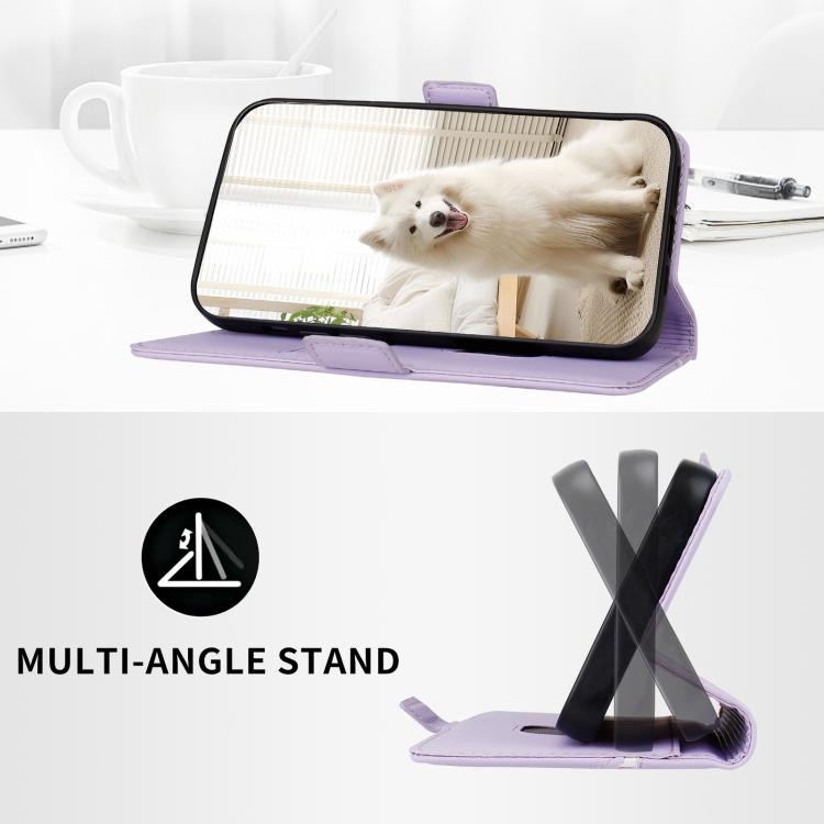 For iPhone Air Side Buckle S Curve Leather Phone Case(Purple) - iPhone Air Cases by buy2fix | Online Shopping UK | buy2fix