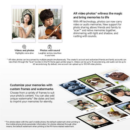 Original Xiaomi Mijia Pocket Photo Printer Pro(White Silver) - Photo Printers by Xiaomi | Online Shopping UK | buy2fix