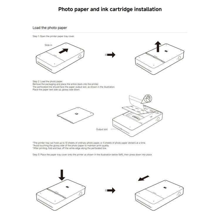 50pcs Original Xiaomi Mijia Pocket Printing Photo Paper - Parts by Xiaomi | Online Shopping UK | buy2fix