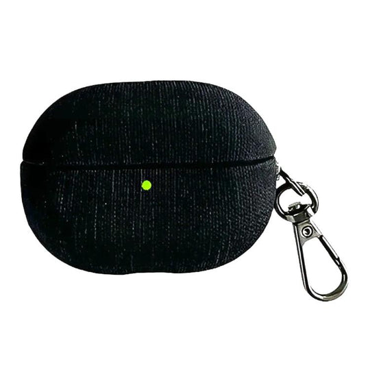 For Huawei FreeBuds Pro 4 Fine Cloth Earphone Case with Hook(Black)