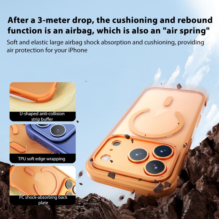 For iPhone Air MOMAX Airbag Shockproof MagSafe Phone Case(Yellow) - iPhone Air Cases by MOMAX | Online Shopping UK | buy2fix