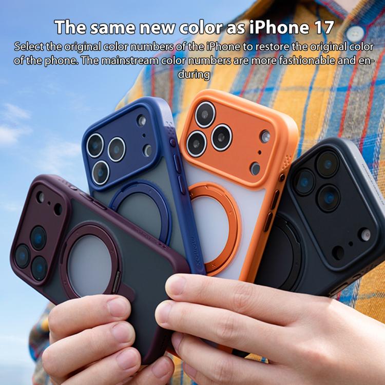 For iPhone Air MOMAX Magsafe Magnetic Metal Rotating Holder Phone Case(Black) - iPhone Air Cases by MOMAX | Online Shopping UK | buy2fix