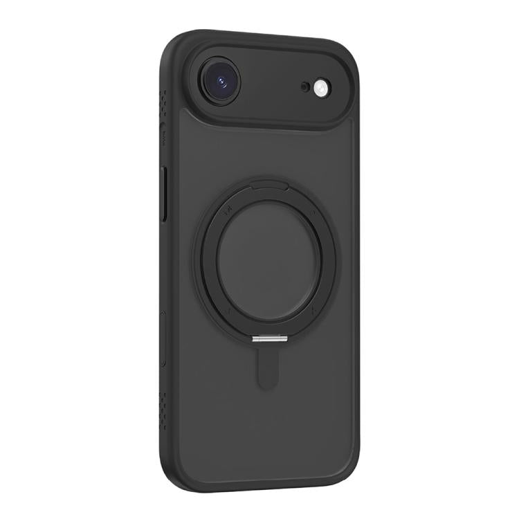 For iPhone Air MOMAX Magsafe Magnetic Metal Rotating Holder Phone Case(Black) - iPhone Air Cases by MOMAX | Online Shopping UK | buy2fix
