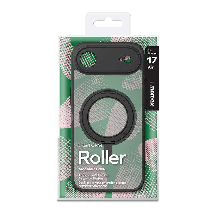 For iPhone Air MOMAX Magsafe Magnetic Metal Rotating Holder Phone Case(Black) - iPhone Air Cases by MOMAX | Online Shopping UK | buy2fix