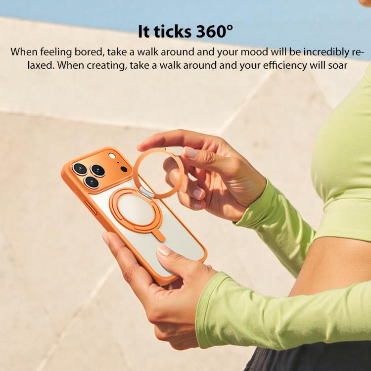 For iPhone Air MOMAX Magsafe Magnetic Metal Rotating Holder Phone Case(Black) - iPhone Air Cases by MOMAX | Online Shopping UK | buy2fix