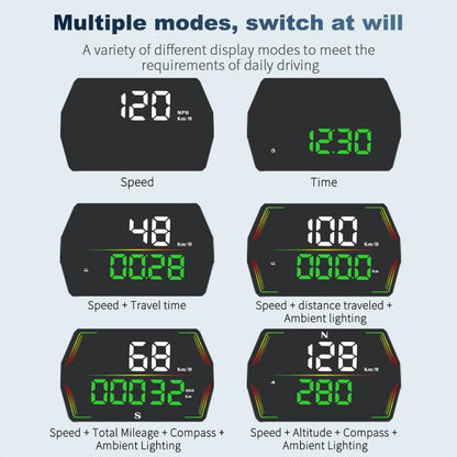 G21 Car HD Display GPS Speedometer Car OBD Meter Display Head-Up Display with Suction Cup Holder(Black) - Head Up Display System by buy2fix | Online Shopping UK | buy2fix