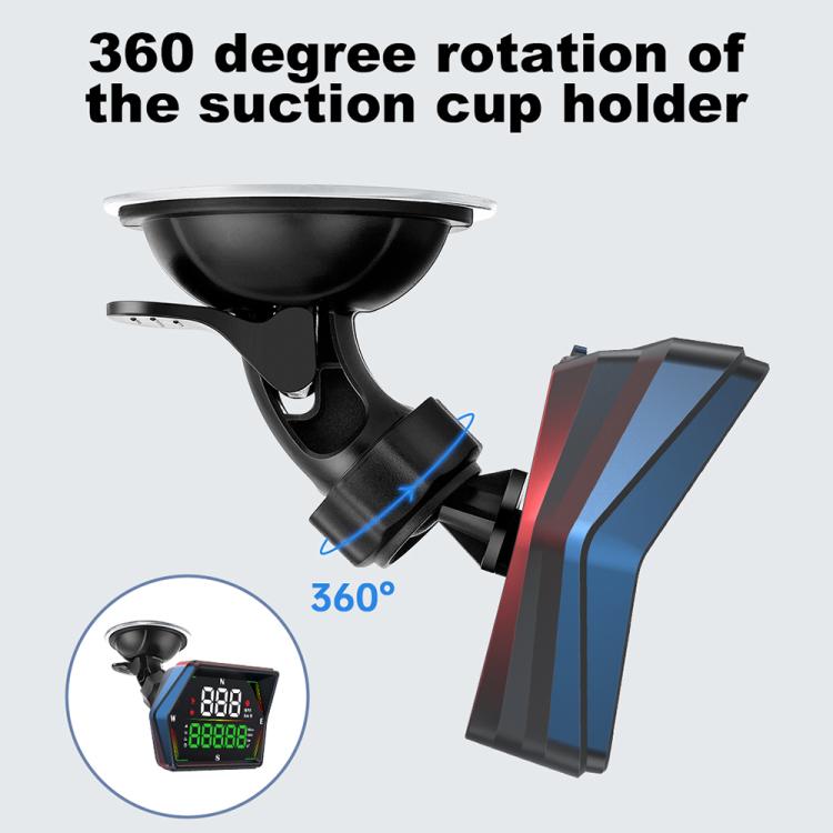 G21 Car HD Display GPS Speedometer Car OBD Meter Display Head-Up Display with Suction Cup Holder(Black) - Head Up Display System by buy2fix | Online Shopping UK | buy2fix