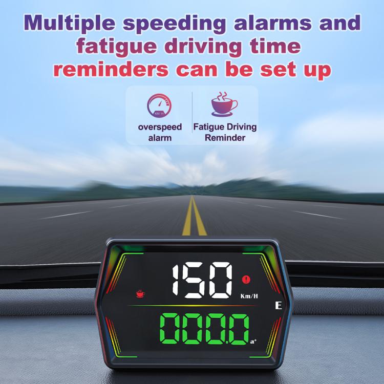 G21 Car HD Display GPS Speedometer Car OBD Meter Display Head-Up Display with Suction Cup Holder(Black) - Head Up Display System by buy2fix | Online Shopping UK | buy2fix