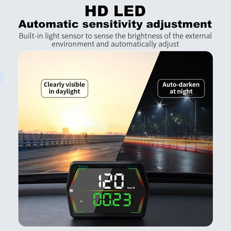 G21 Car HD Display GPS Speedometer Car OBD Meter Display Head-Up Display with Suction Cup Holder(Black) - Head Up Display System by buy2fix | Online Shopping UK | buy2fix