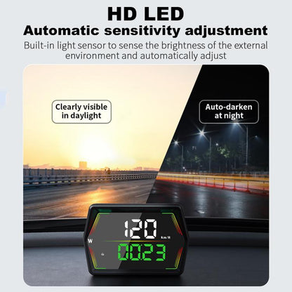 G21 Car HD Display GPS Speedometer Car OBD Meter Display Head-Up Display with Suction Cup Holder(Black) - Head Up Display System by buy2fix | Online Shopping UK | buy2fix