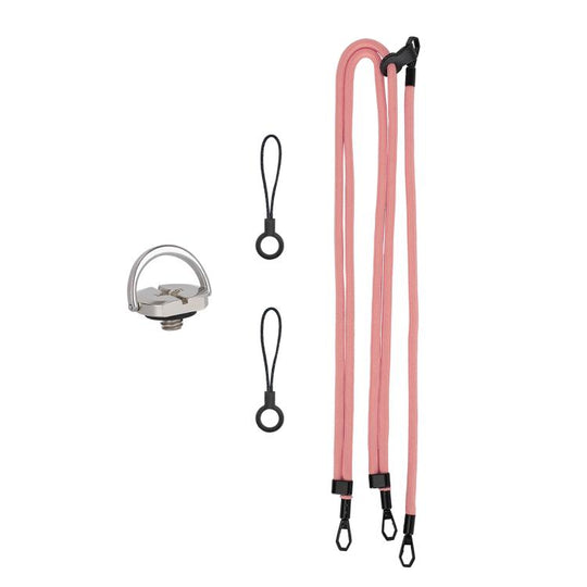 For DJI OSMO Pocket 3 Sunnylife Neck Crossbody Strap Hanging Sling Hands-free Anti-fall Rope 1/4 Screw Neck Lanyard Shoulder Strap(Pink)
