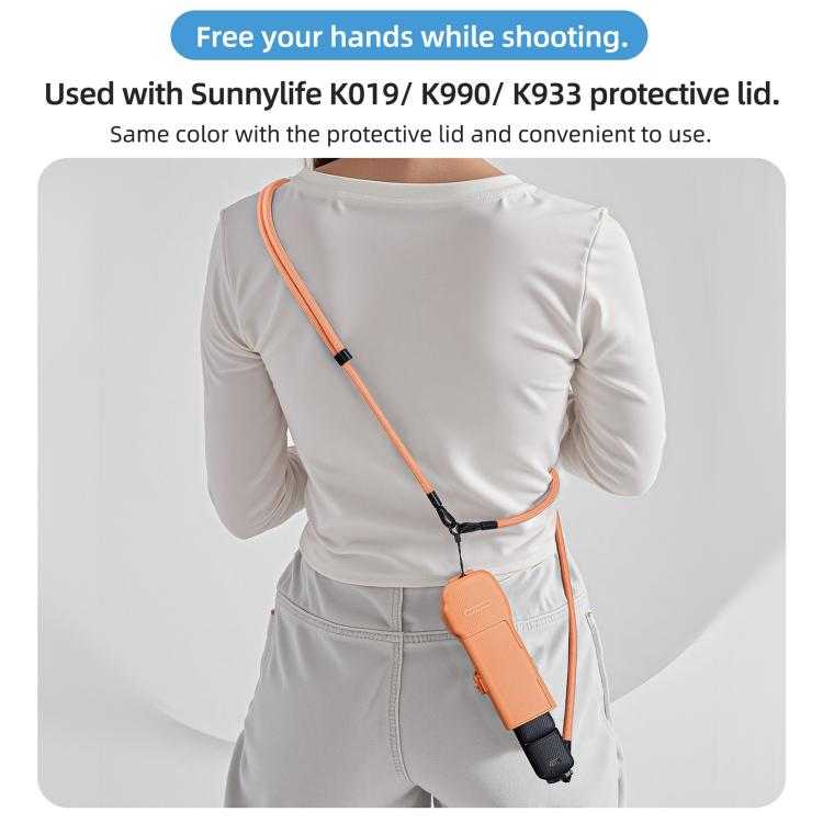 For DJI OSMO Pocket 3 Sunnylife Neck Crossbody Strap Hanging Sling Hands-free Anti-fall Rope 1/4 Screw Neck Lanyard Shoulder Strap(Yellow) - Other Accessories by Sunnylife | Online Shopping UK | buy2fix