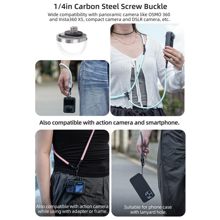 For DJI OSMO Pocket 3 Sunnylife Neck Crossbody Strap Hanging Sling Hands-free Anti-fall Rope 1/4 Screw Neck Lanyard Shoulder Strap(Yellow) - Other Accessories by Sunnylife | Online Shopping UK | buy2fix