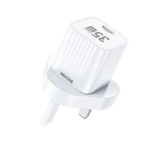 WK WP-U13 Cinsuy Speed PD35W Type-C Fast Charger, Plug:UK Plug(White) - USB Charger by WK | Online Shopping UK | buy2fix