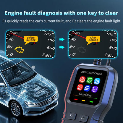 K1 Car OBDII Diagnostic Tool Smart Engine Fault Detector(Grey Black) - Code Readers & Scan Tools by buy2fix | Online Shopping UK | buy2fix