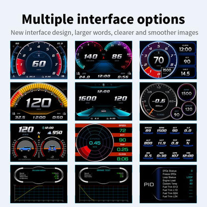 P26 Car HUD Head-Up Display Multi-function LCD OBD Smart Gauge Slope Meter Accelerometer(Carbon Fiber Texture) - Head Up Display System by buy2fix | Online Shopping UK | buy2fix
